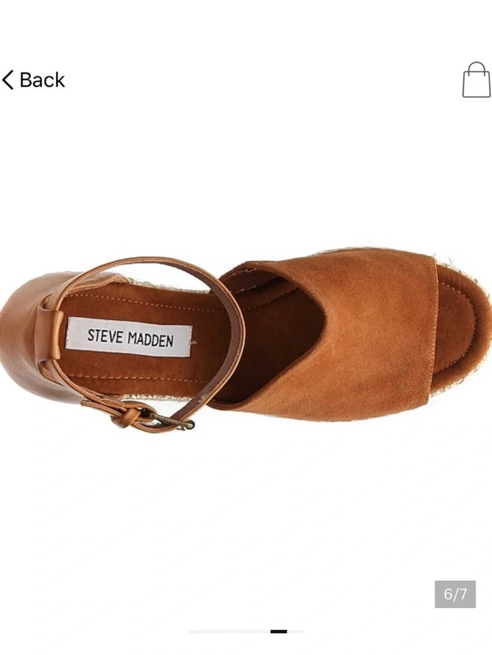 Steve Madden Camel Espadrille Wedge Sandals with Ankle Strap